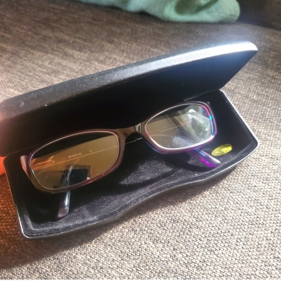 Bebe purple crystal frames with rhinestone accents, comes with case, BB5044 - Picture 9 of 9